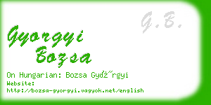 gyorgyi bozsa business card